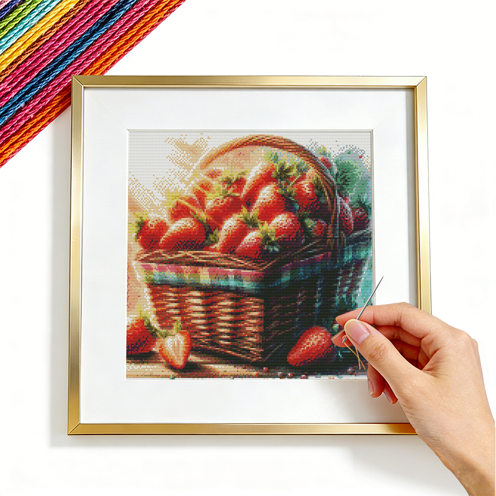 Cross Stitch Strawberry Fruit  - Embroidery Guide Paper recension och pris