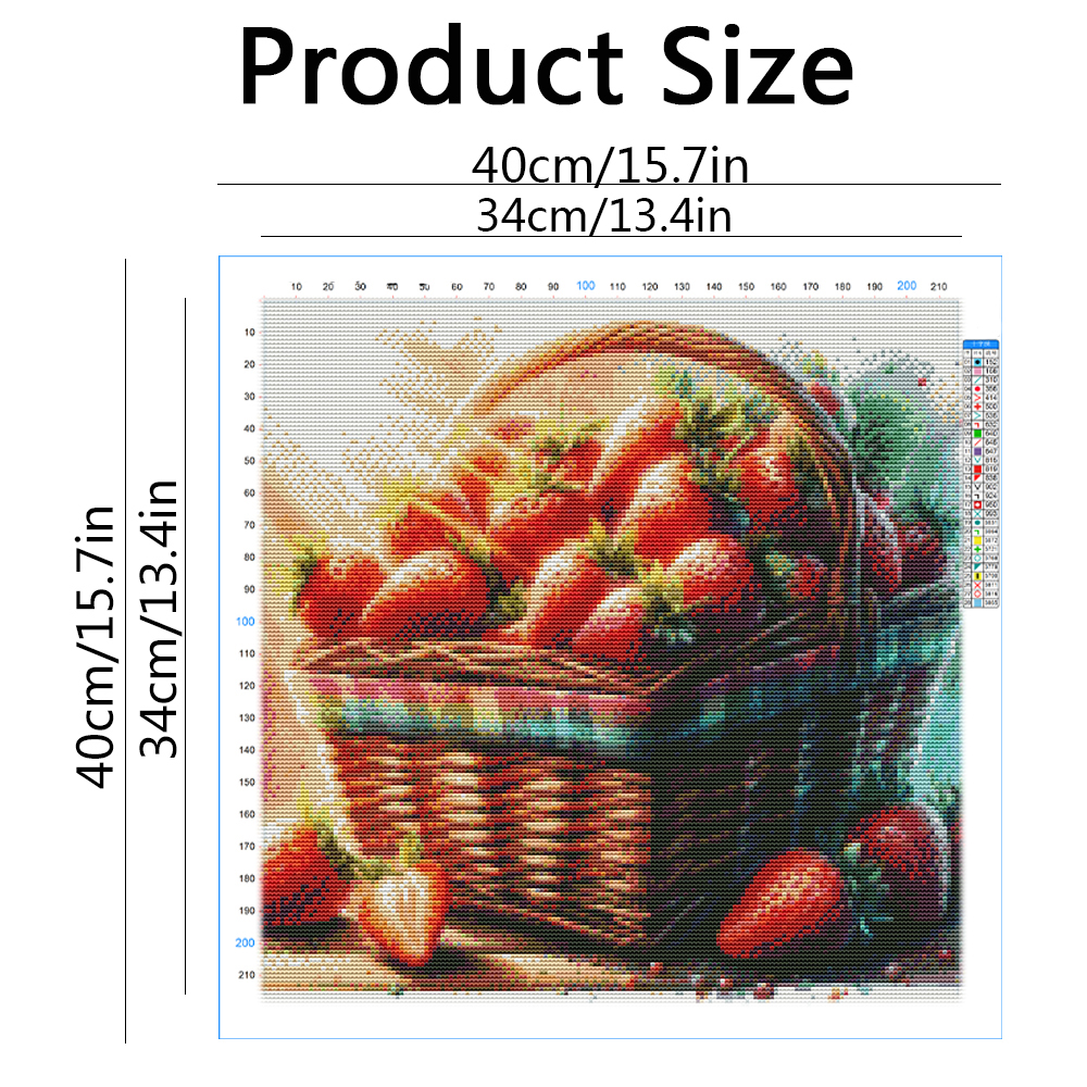 Cross Stitch Strawberry Fruit  - Embroidery Guide Paper recension och pris