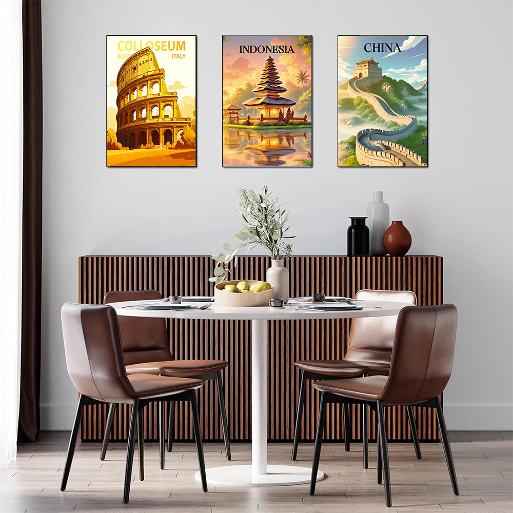 World Landscape Diamond Painti - Embroidery In Indonesia recension och pris