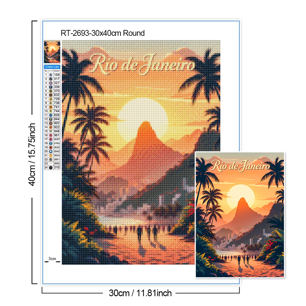 World Landscape Diamond Painti - Embroidery In Indonesia recension och pris
