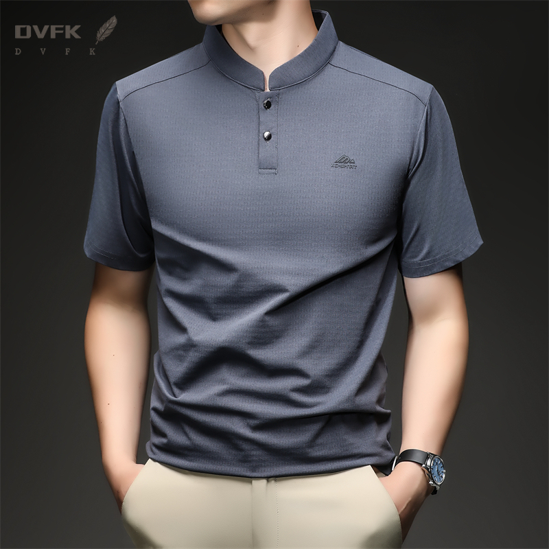 Mens Short Sleeve Mandarin Col - Embroidery Shirt recension och pris