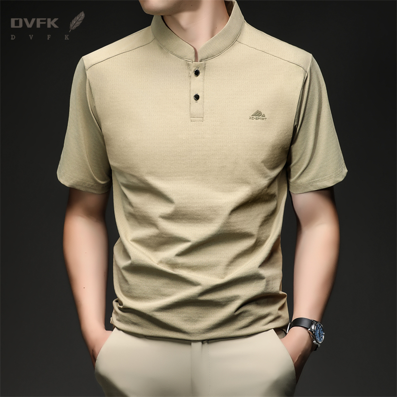 Mens Short Sleeve Mandarin Col - Embroidery Shirt recension och pris