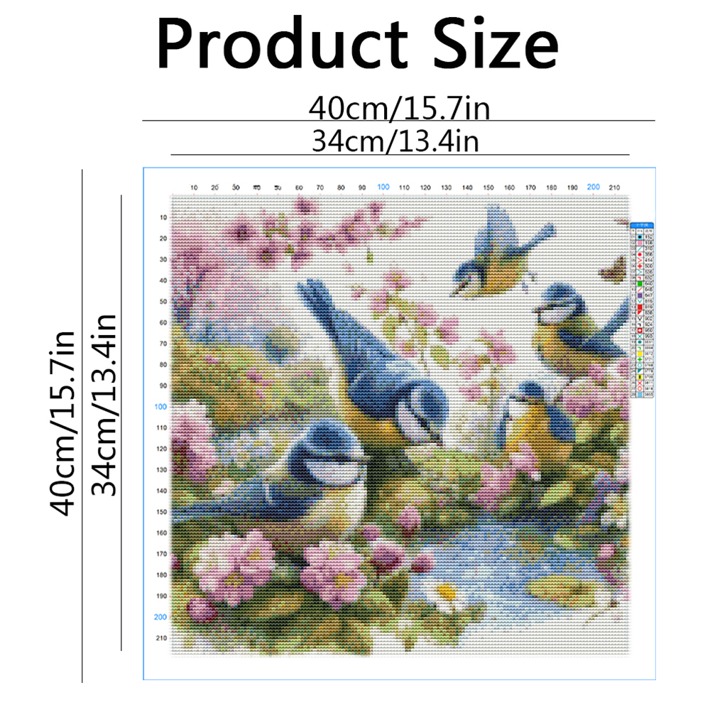 Cross Stitch Bird Animal Embro - Embroidery Guide Paper recension och pris