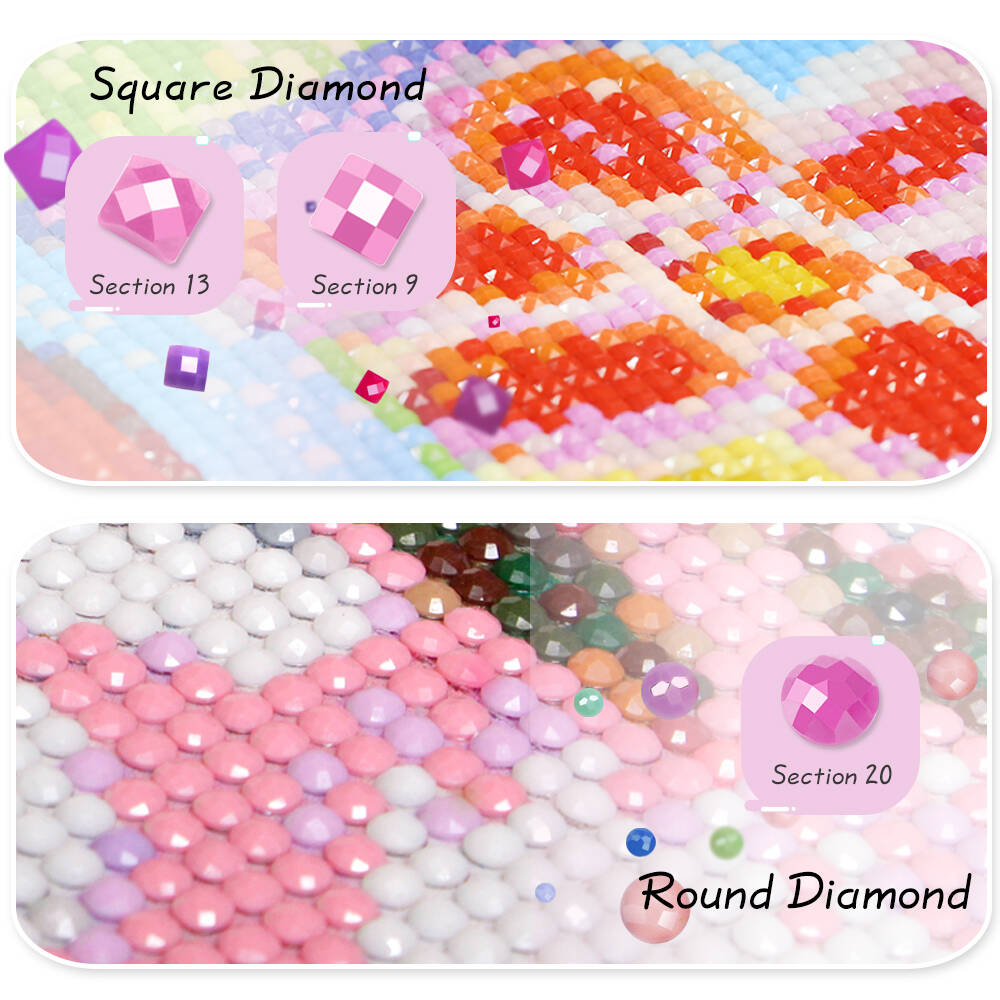 Full Square Round Diamond Pain - Embroidery Roses recension och pris